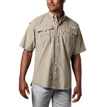 Columbia Overhemd Heren, PFG Bahama II Short Sleeve Khaki, 51XWENCAR